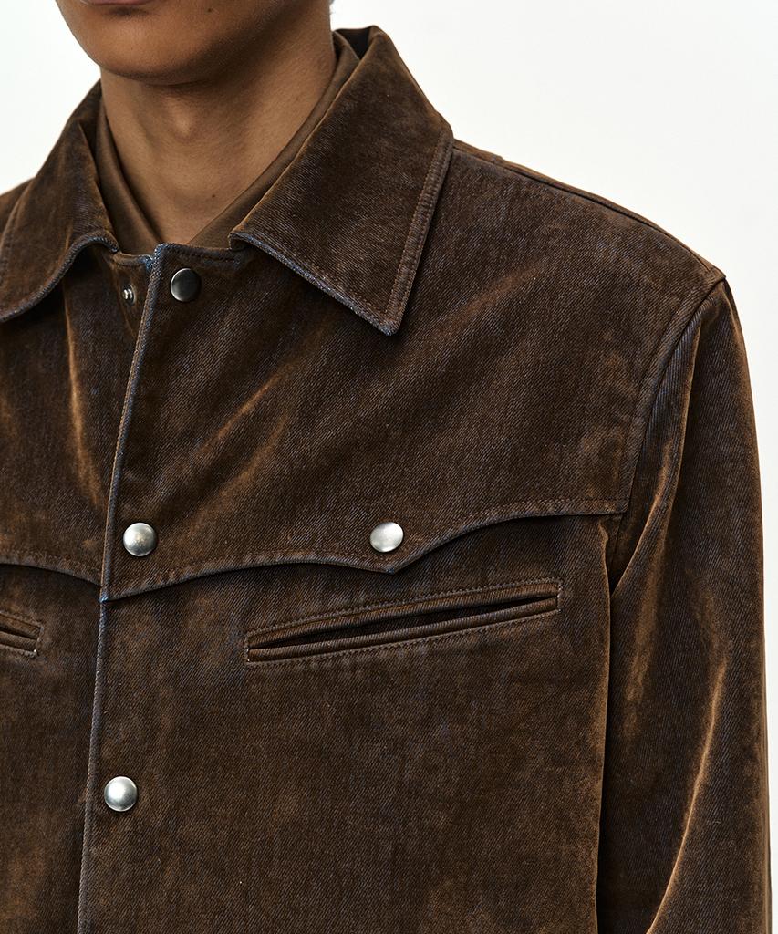 Adsb Andersson Bell Georgia Flock Velvet Jacket (Brown)