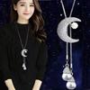 Autumn & Winter Fox Fur Women’s Sweater Necklace – Unique & Stylish Long Chain Accessory