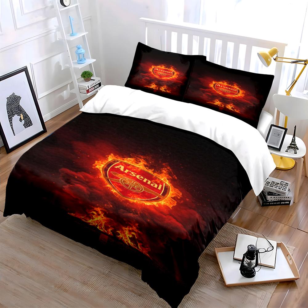 Fiery Arsenal Logo Bedding Set Bedding set (1 duvet cover, 2 pillowcases, duvet not included)