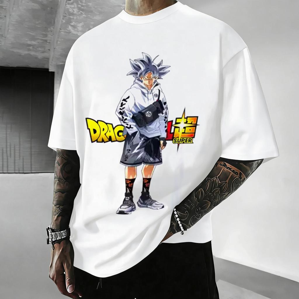 Футболка с принтом Dragon Ball Z, короткий рукав, хлопок, Сон Гоку, Веджета, унисекс, женская одежда, Харадзюку, Yk Tee, винтажная, повседневная, футболки
