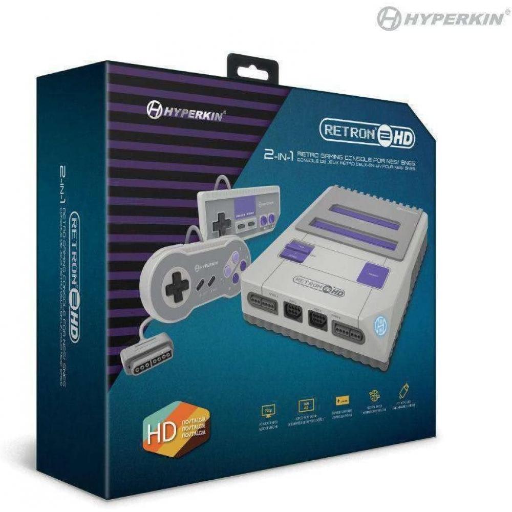 Игровая консоль Hyperkin Retron 2 HD для NES, Super NES, Super Famicom, серая, Retron 2