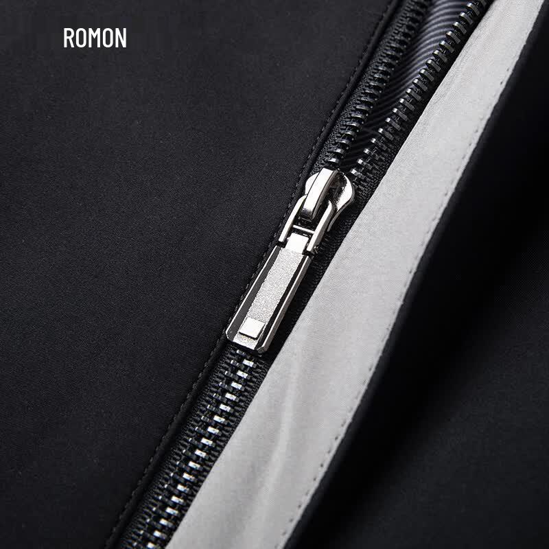 Romon Men's Detachable Hood Windproof Business Casual Jacket