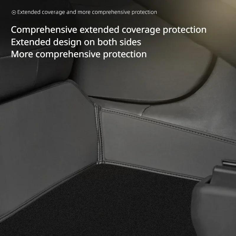 Кожаная защитная накладка для Tesla Model 3+ Highland 2024 Model 3 Model Y Под сиденьем с рубленой поверхностью, устойчивой к пятнам и царапинам