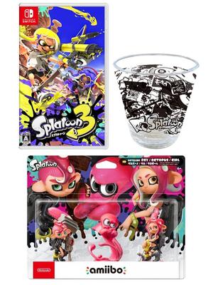 [Отправляется в оригинальной транспортной коробке] Splatoon 3 - Switch + тройной набор amiibo [Осьминожка / Осьминог / Осьминог-мальчик] (Взвод серии) (Включает [Amazon.co.jp