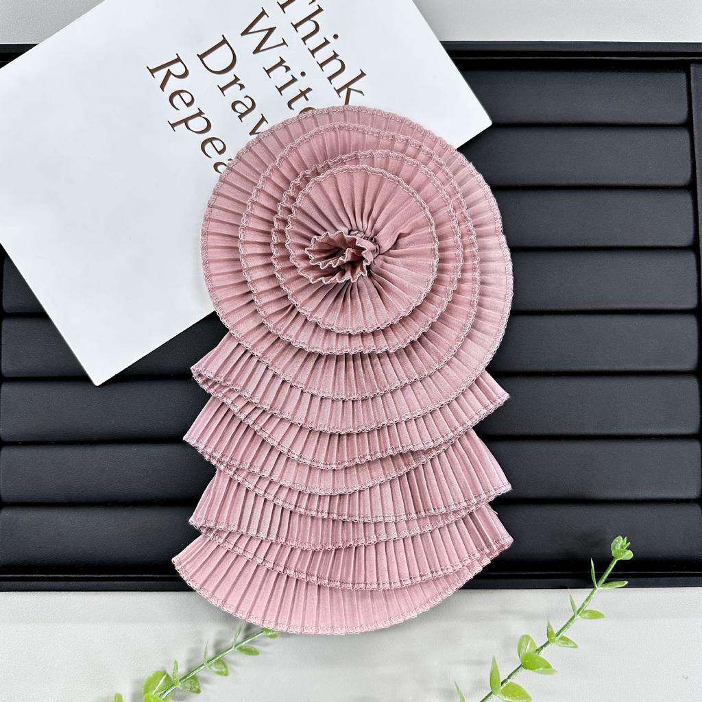 Нежный многоцветный шифоновый цветок многослойная плиссированная тканевая наклейка крафт цветок свадебное платье платье топ декоративные аксессуары