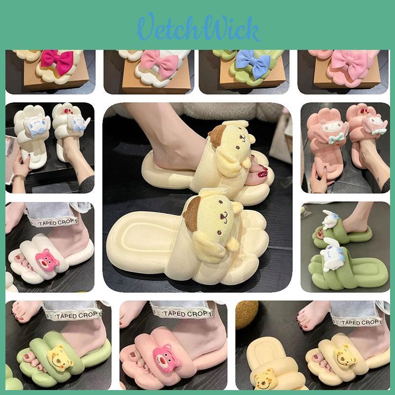 Pvc Upper And Eva Sole Women's Slides With Cartoon Characters