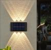 1PC Outdoor Solar Lights Up And Down Luminous Garden Decoration Outdoor Lights Warm Light Waterproof Wall Lamp