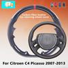 Customized Fit Carbon Fiber Leather Car Steering Wheel Cover For Citroen C4 Picasso 2007 2008-2013 Suede OEM Car Accessories