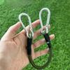 2pcs Heavy-Duty Elastic Rope with Carabiner Hooks, Flexible and Durable 12-Inch Lanyard for Baggage, Cargo