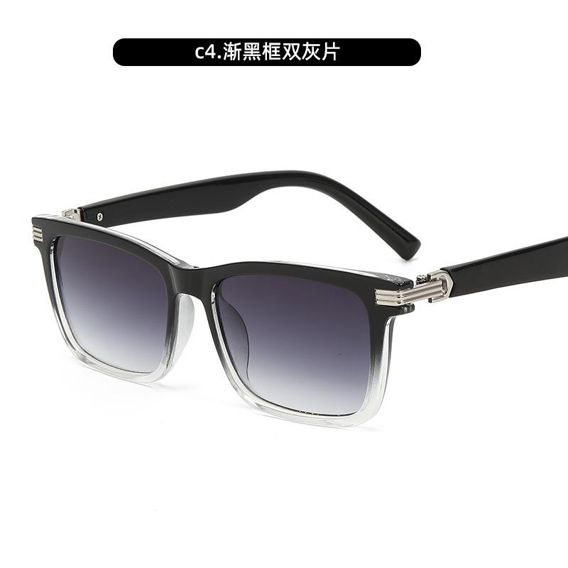 Солнцезащитные очки Ретро Квадратные Большая оправа Солнцезащитные очки Персонализированные Простые Солнцезащитные очки Мужские