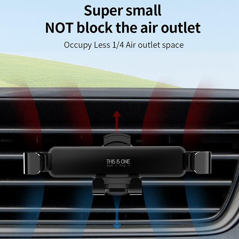 ROCK Автомобильный держатель для телефона для телефона в автомобиле, зажим для вентиляционного отверстия, гравитационный держатель для мобильного телефона, подставка с GPS