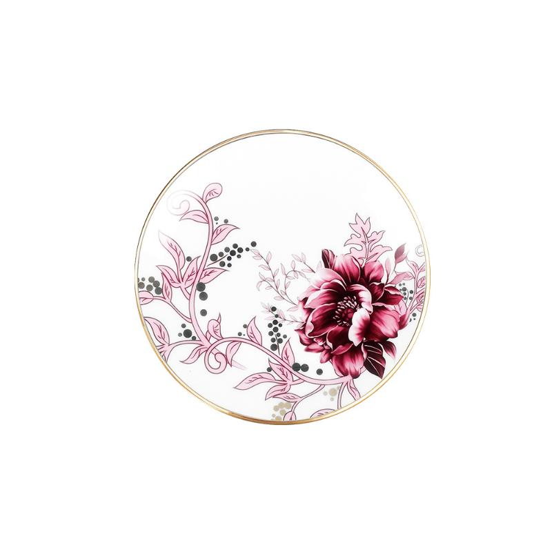 Китайские большие блюда и наборы тарелок, высококачественный костяной фарфор, кофейная чашка, керамические обеденные тарелки