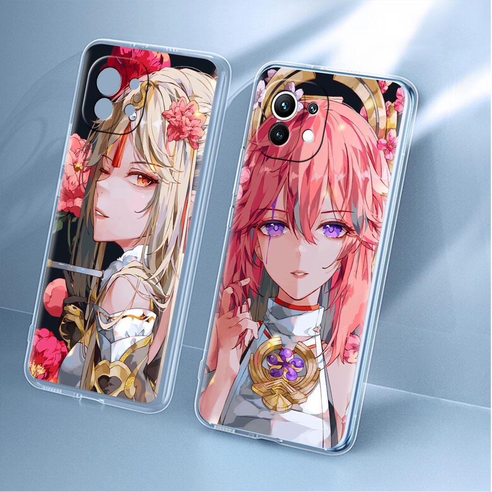 Прозрачный мягкий чехол для Xiaomi Mi Poco X3 NFC M3 F3 12 11 Lite 11T 10T X3 Pro Note 10 9T F1, чехол для телефона Genshin Impact Raiden