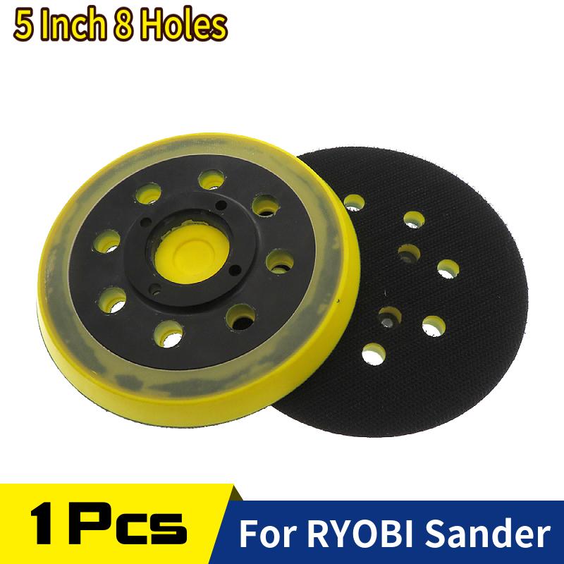 5 Inch Sanding Pad 8Holes Hook and Loop Backing Plate 125mm for RYOBI RSE-1250 Random Orbital Sanders Grinder Polishing Grinding