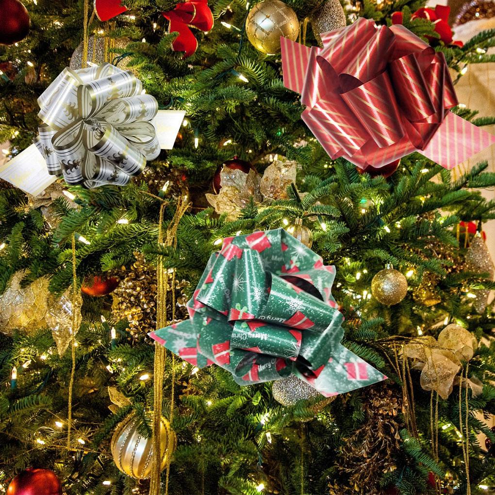 12pcs Christmas Gifts Multicolor Large Pull Bows For Easy Wrapping Christmas Pull Bows Decoration
