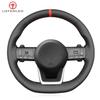 Black Faux Leather Hand-stitched Soft No-slip Car Steering Wheel Cover For Nissan Rogue Pathfinder Qashqai X-Trail 2021-2023