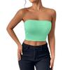 Women's Fashion Sexy Neckless Slimming Tank Top Outer Wear Solid Color Tank Top