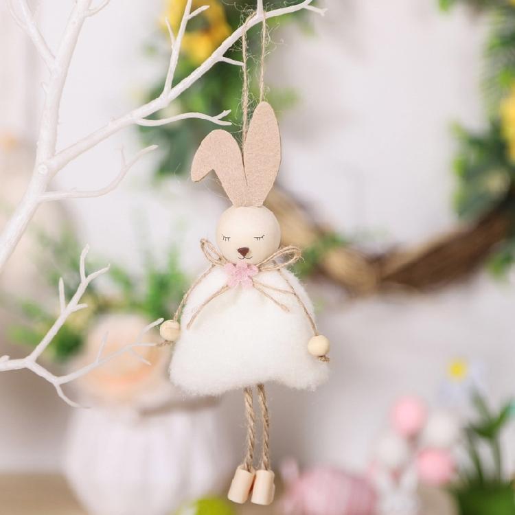 Handmade Plush Rabbits Hanging Ornament Party Centerpieces For Home Party Decoration Spring Fall Festival Celebration