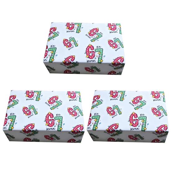 67 Рождественская упаковочная бумага Смешная 6 7 Мем Праздничная подарочная упаковка Санта Шесть Семь Праздничная упаковочная бумага для подростков Рождественский подарок DIY поделки