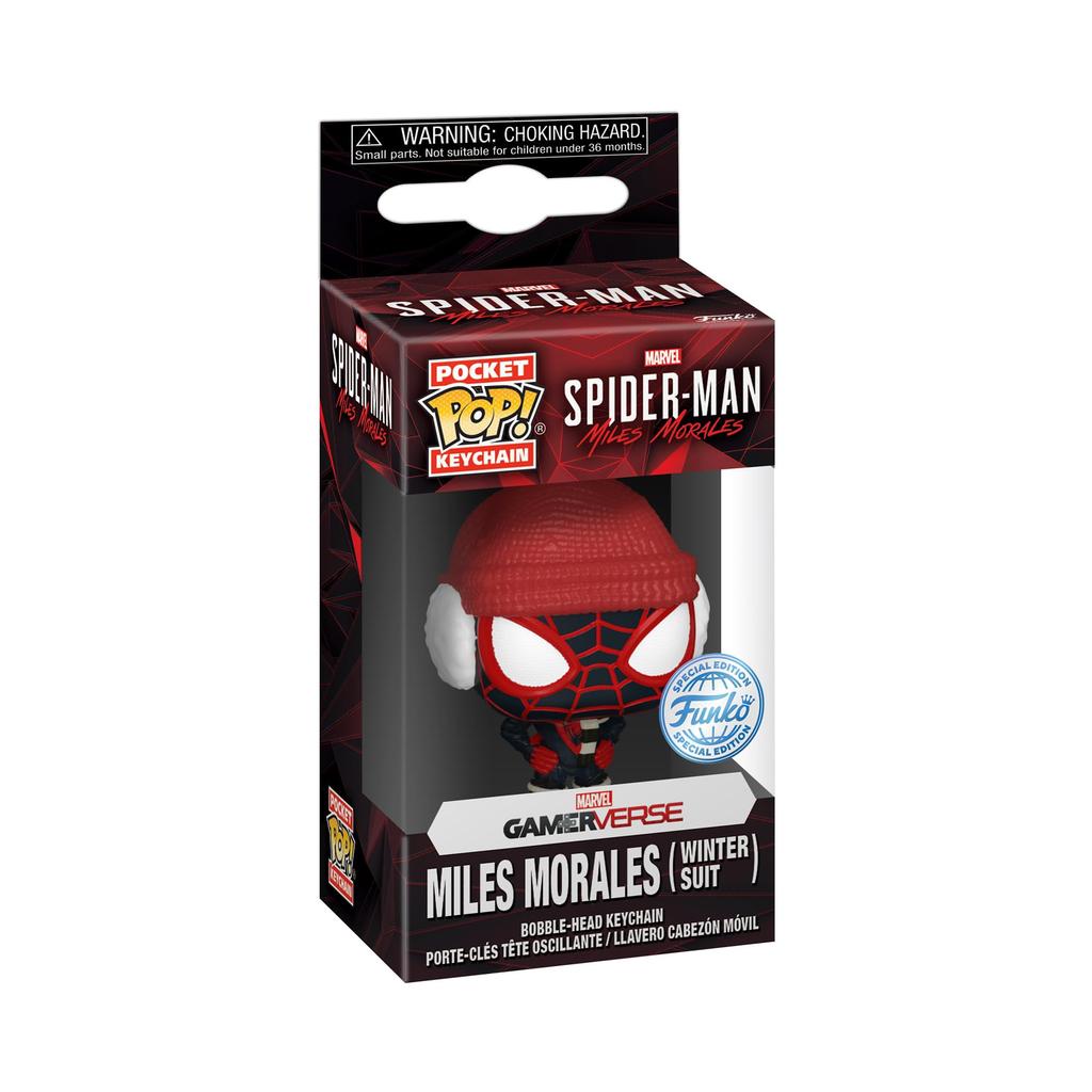 Marvel Holiday Winter Miles Keychain Funko Keychain Marvel Funko
