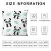 Lovely Panda Cushion Cover Soft Plush Fabric Double-Sided Printed Sofa Cushion Cover For All Seasons Home Decor Gift