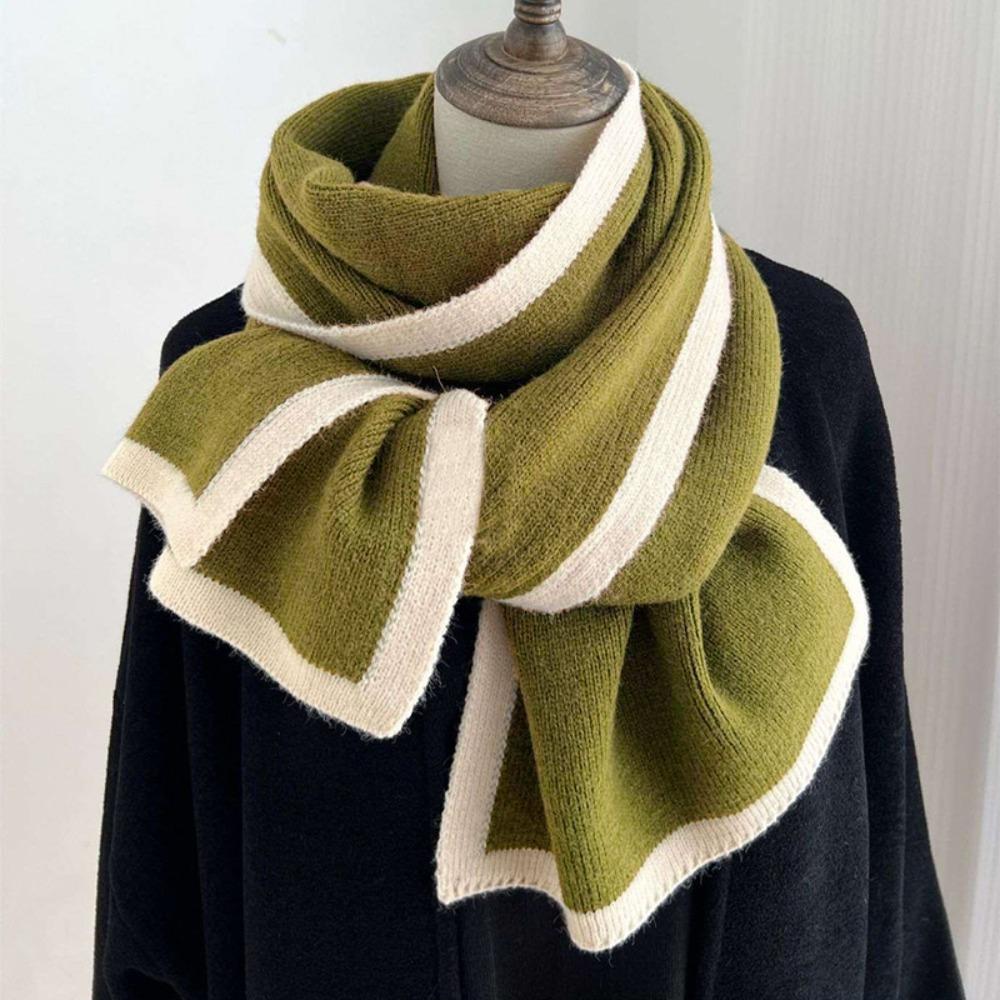 Large Winter Scarf Thicken Plush Neckerchief Fashion Knitted Scarfs Autumn