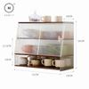 Homlly Dustproof Kitchen Storage Tabletop Cupboard Rack with Acrylic Door
