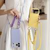Чехол-ремешок для телефона Lanyard, чехол-ремешок на шею, для IPhone 17 Air 16 15 14 13 12 Pro Max Plus 16E, конфетный цвет, мягкий жидкий силикон, задняя крышка