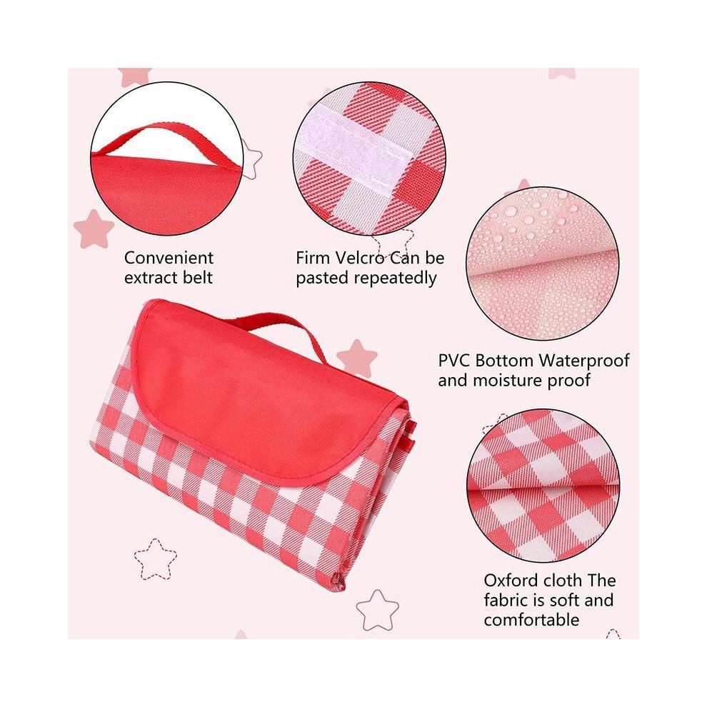 Picnic blanket waterproof ,with carry handle strap, portable and foldable