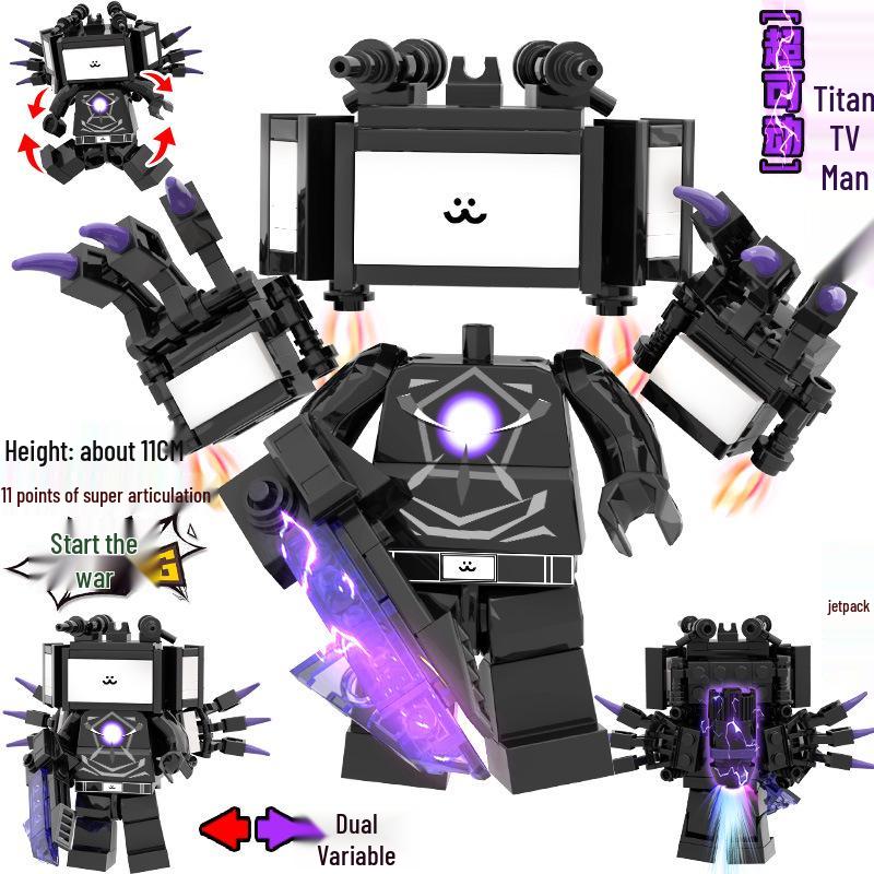 2024 Шарнирный Монитор-Человек для LEGO-совместимых Скибиди Туалет Фигурки Строительные Наборы