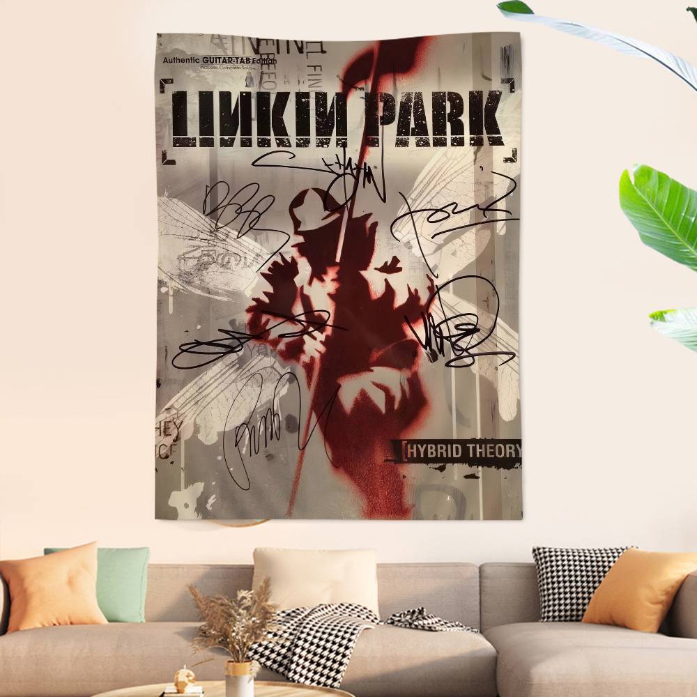 Rock Band L-Linkin Cool P-Park DIY Wall Tapestry Hanging Tarot Hippie Wall Rugs Dorm INS Home Decor