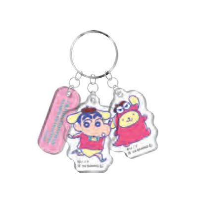 Канцелярская фирма Sunstar Брелок акриловый Шин-чан x Персонажи Sanrio, Вариант C, S8347778