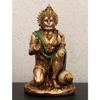 7" Hanuman Statue Sitting Metal Finish Idol Decorative Showpiece Handcrafted Hanuman Ji Murti for Home Office and Gifting Purpose Sculpture,