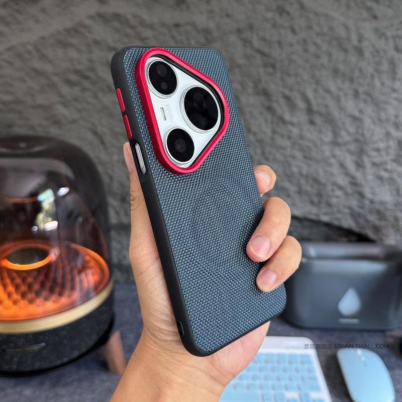 Магнитный Чехол Для Huawei Pura 90 Pro Max Чехол Модный Для MagSafe Матовый Нейлоновая Кожа Силикон Жесткая Крышка Нескользящий Корпус