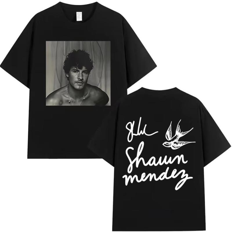 Rapper Shawn Unisexdes Tour 2025 New Album Graphic TShirt Unisexs Hip Hop Gothic Short Sleeve TShirts Vintage Oversized Cotton Tees