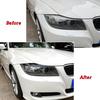 Для BMW 3 серии E90 E91 2 шт. ABS глянцевая черная фара для бровей и век 2005 2006 2007 2008 2009 2010 2011 седан/