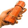 Leather Encased Antique Spyglass Telescope with Carry Belt Shoulder Strap – 45 Cm Long, Nautical Design