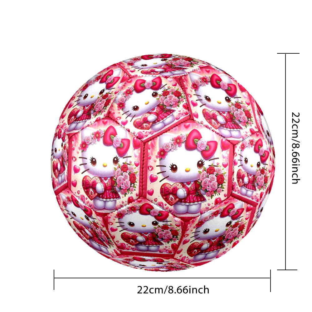 1pc Size 5 Hello Kitty Design Soccer Ball - Anti-slip Football for Outdoor Sports Activities, Durable Ball for Game Play