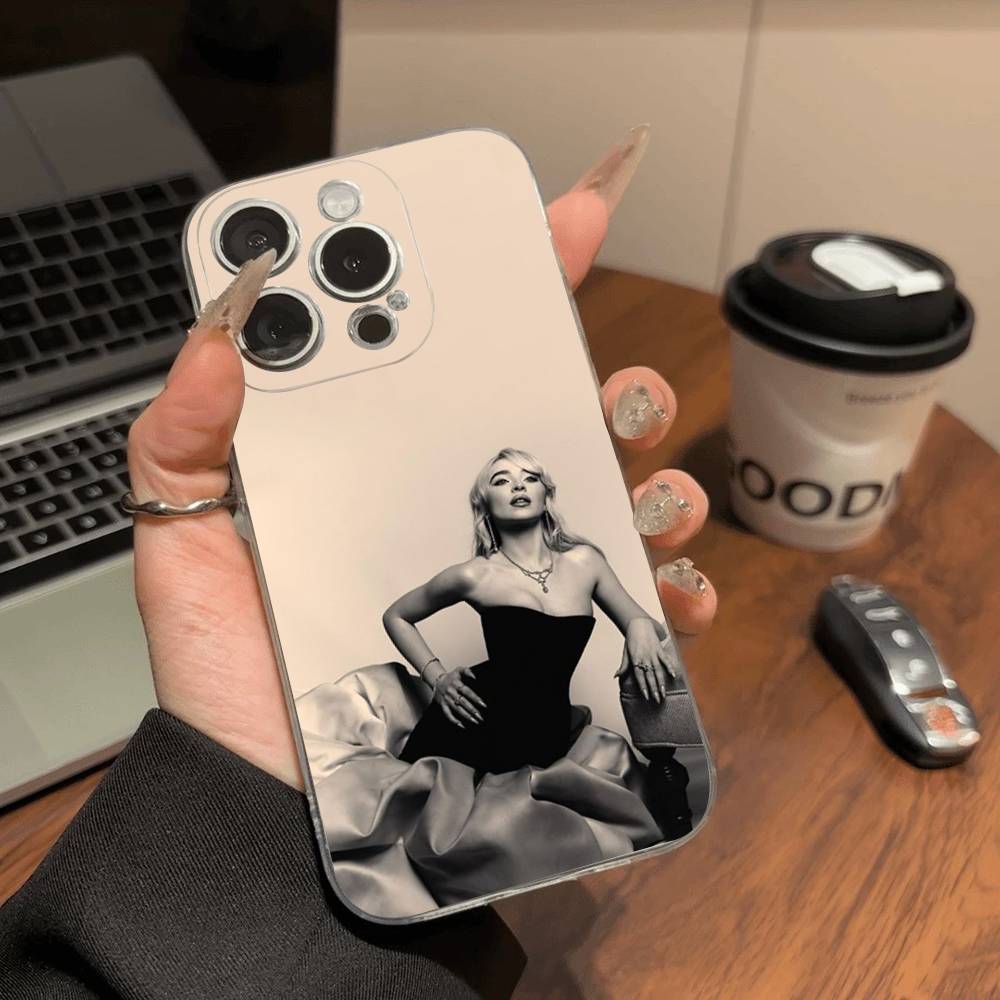 Певица S-Сабрина Карпентер Прозрачный Чехол Для iPhone 11 12 13 14 15 16 17 Air Pro Max Plus Mini Ударопрочный Чехол