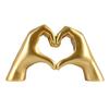 Love Gesture Figurine Resin Love Heart Hand Shape Statue Sculpture Home Office Wedding Party Desktop Decoration Ornament