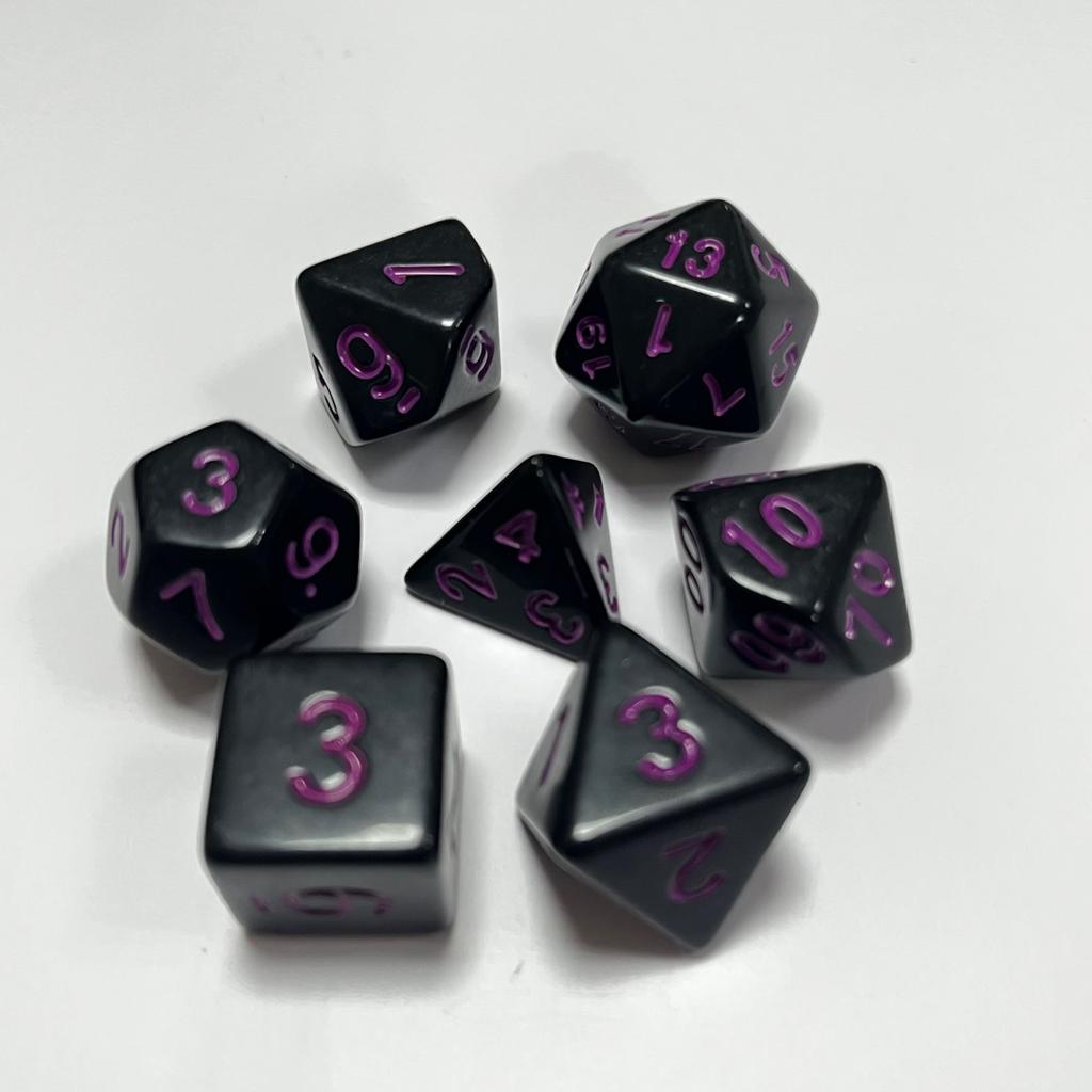 7 шт./лот, многогранные игральные кости из смолы D&D D4 D6 D8 D10 D% D12 D20, многогранные игральные кости TRPG, настольные игры