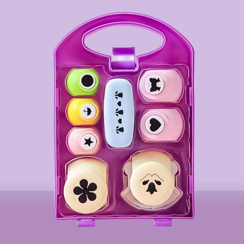 Punching Tool Hole Punch Set Flower Embossing Art Projects Embossing Machine Set Manual Educational Star Puncher Birthday Cards