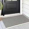 Loop Pile Entry Door Rug Machine-Washable Striped Porch Carpet, Indoor And Outdoor Floor Mat, Home Decoration