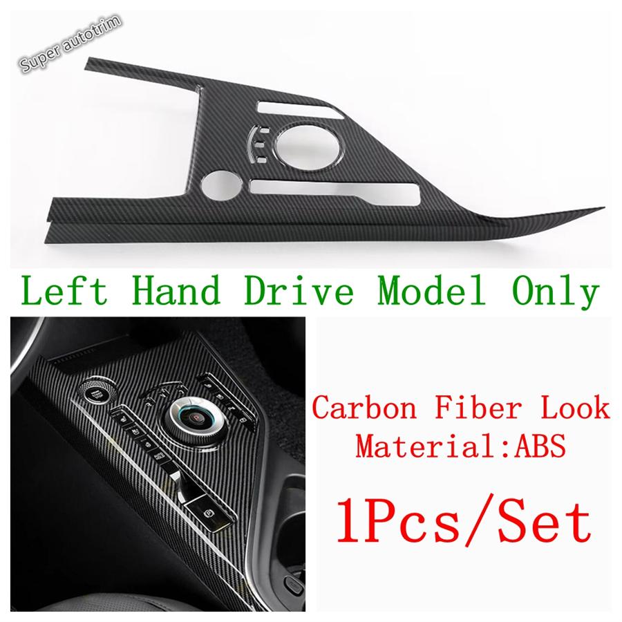 Central Control Gear Shift Panel Frame Decoration Cover Trim For Kia Niro EV - 2025 ABS Carbon Fiber Accessories Interior