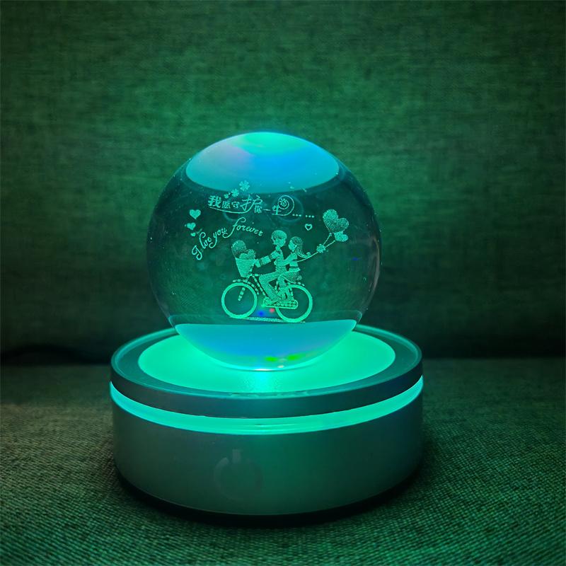 Солнечная система 3d хрустальный шар Хрустальный глобус Лазерная резка Хрустальный шар с шаровой подставкой Декоративные сферы планет Галактика Подарок на день рождения Украшения