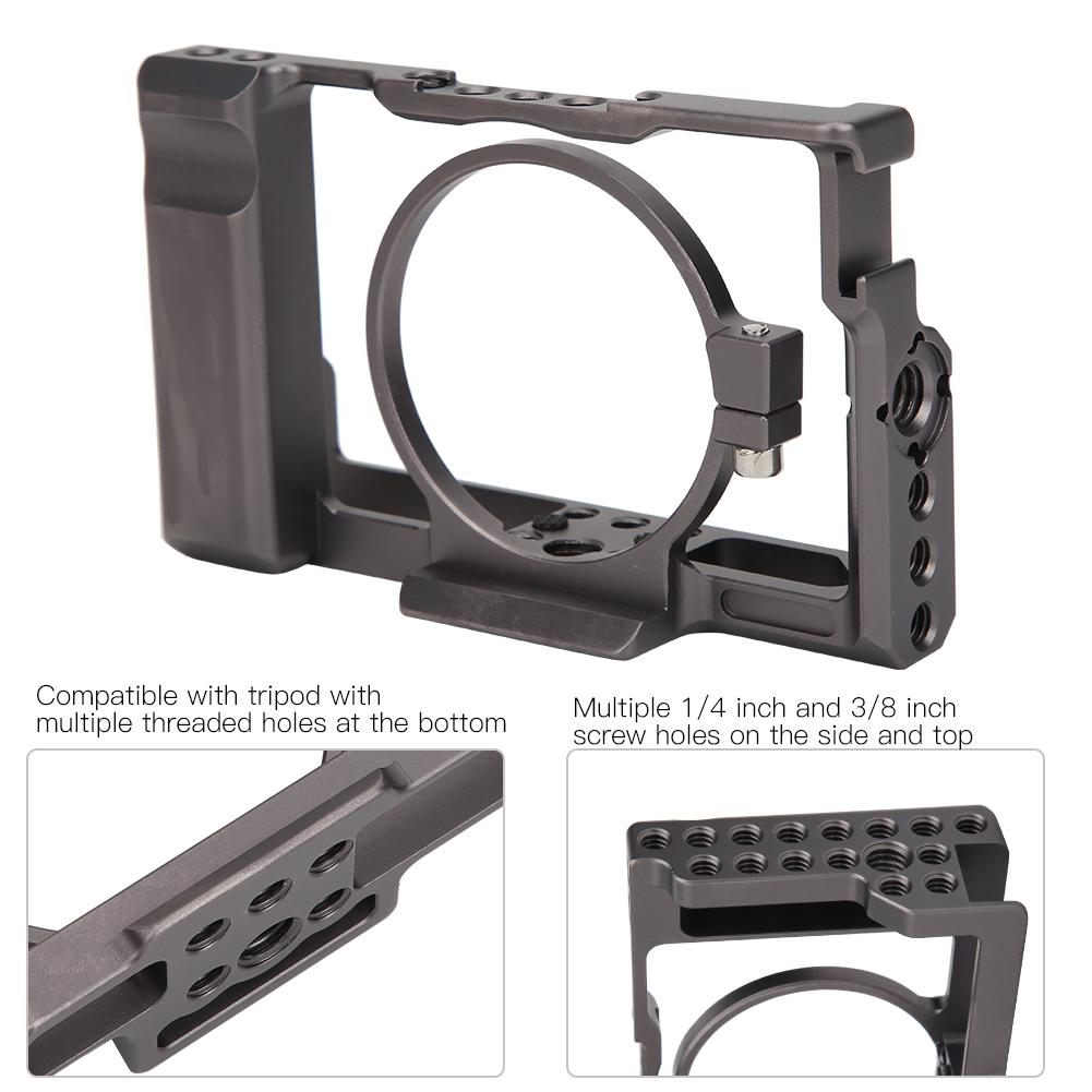 Клетка для фотокамеры из алюминиевого сплава, прецизионная обработка на станке с ЧПУ, богатые возможности расширения, защитный чехол для камер Sony RX100 M7