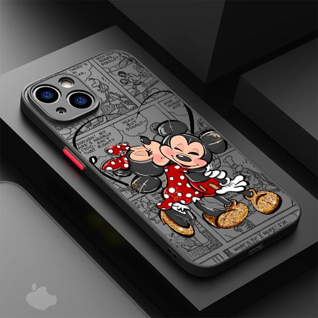 Милый Чехол для Телефона Микки Минни для Apple iPhone 15 16 Pro XS Max 13 14 Plus XR SE 7 8 12 11 Pro plus Матовый