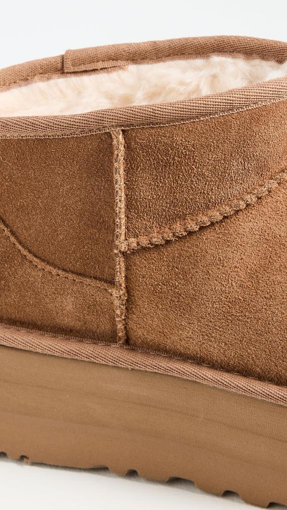 [UGG] Классические женские ботинки на платформе Ultra Mini из овчины, толстая подошва, цвет Каштан, размер 25,0 см