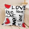 Heart Graffiti art Cushion Cover Soft Plush Fabric DoubleSided Printed Cushion Covers for All Seasons Modern HomeDecor Gift