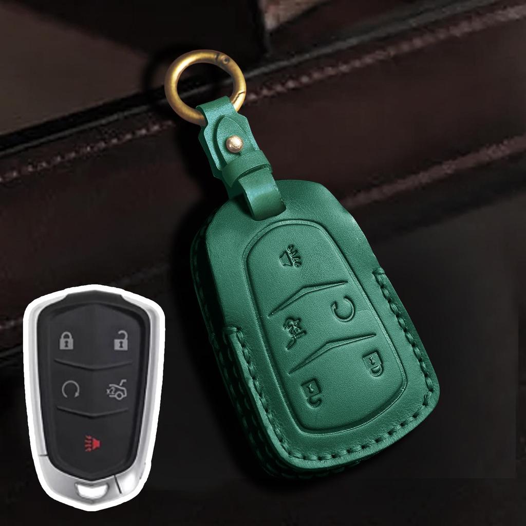 Кожаный чехол для ключа Cadillac для CT4/CT5/CT6/XT4/XT5/XT6 - Премиальная защита.